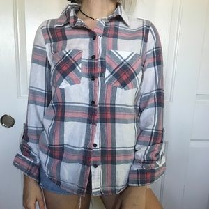flannel button down